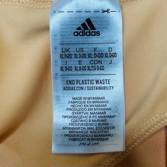 ADIDAS AEROREADY Padded 3-Stripes Strappy Sports Bra, Size XL D-DD - NWOT - Picture 4 of 6
